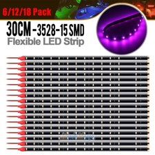 18 x Pink Purple LED Strip Lights Interior Exterior Glow Neon Lighting Car Truck