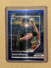 2024 Donruss Optic Blue Velocity Prizm #45 Gavin Williams- Guardians 