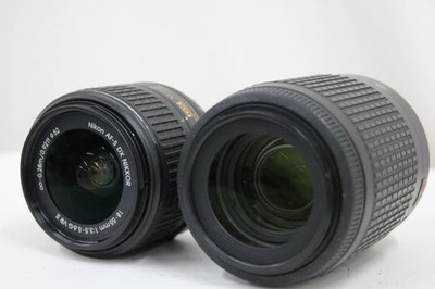 【2-item bundle sale】Nikon DX VR AF-S NIKKOR 55-200mm G ED 18-55mm GII e14043