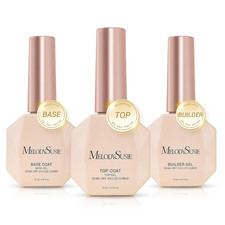 Top Coat Builder Gel Base Coat No Wipe Glossy Set Long Lasting Shine Finish Soak