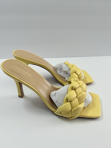TORGEIS Maraca Braided High Heel Sandals Yellow Size 8.5 Retail $109NWT - Picture 7 of 10