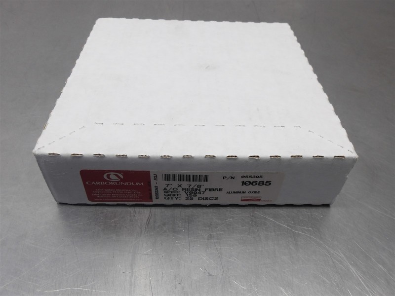 25 NEW! Carborundum 7x7/8" A/O Resin Fibre Disc 120 Grit 055395 10685