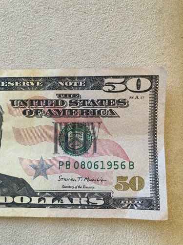 50 Dollar Bill, Birthday note-August/ 6 /1956 - Picture 2 of 4