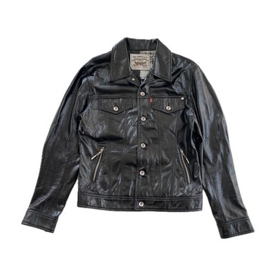 Levi s Warhol Factory X Damien Hirst Lightweight Type 3 Leather Trucker Jacket M