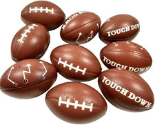 12 Pack 4 Inch Touchdown Mini Foam Football Stress Balls, Soft Squeeze Sports Ba