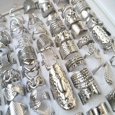 20/50pcs/100pcs lot Wholesale Men Women Stainless Steel ring Open size rings
