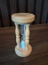 WOODEN SAND TIMER (98mm TALL, 3 MINUTE TIME)