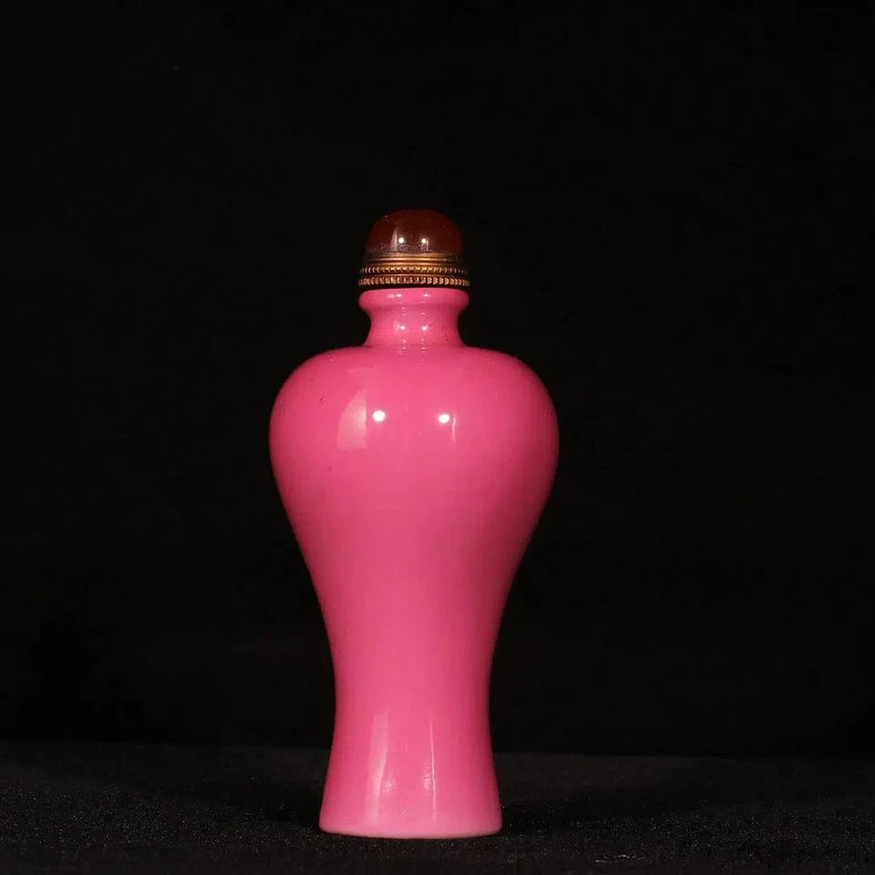 Китайская красная глазурь фарфоровая табакерка B - Изображение 4 из 4