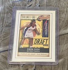 SWIN CASH Basketball 2002 Fleer WNBA Authentix Rookie Card 1809/2002 RC. rookie card picture