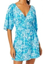 NWT Lilly Pulitzer Amalfi Blue Sunny State of Mind Parigi Skort Romper Medium