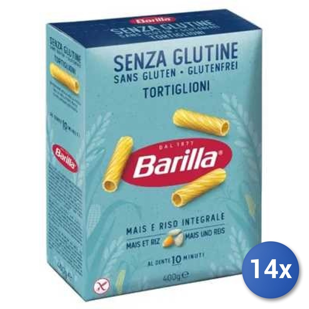 14X Multipack Barilla Gluten Free Tortiglioni Gr400