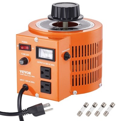 2000VA Auto Variable Voltage Transformer,15.3 Amp,110V Input 0-130V Output AC V