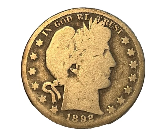 1892-s Barber half dollar , G/ AG, scarce