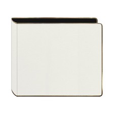 Pioneer Photo Albums 12"x12" Gold Piped Edge Sewn 3-Ring Binder Scrapbook, White