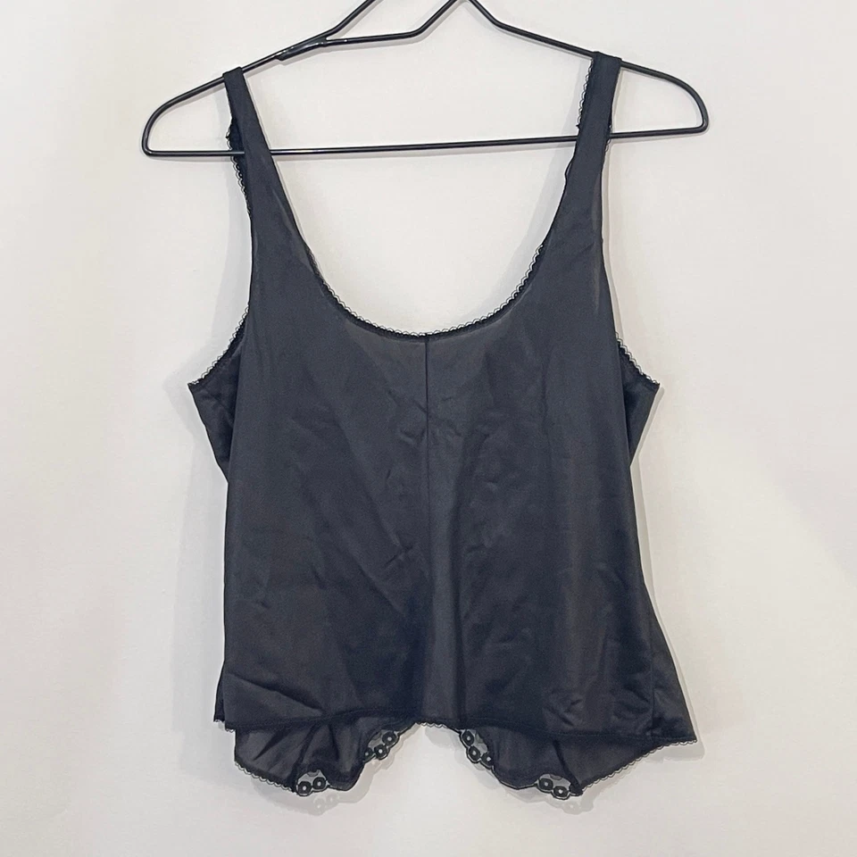 Женское нижнее белье Warners Camisole Slip Top размер бюста 36 черное нейлоновое 55265 - Изображение 4 из 4