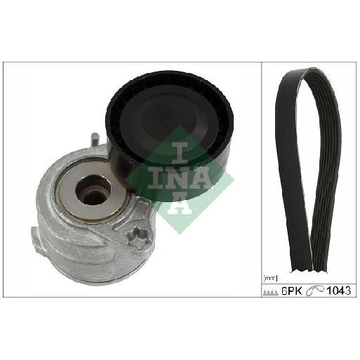 Keilrippenriemensatz FüR Opel Combo K9 1.2 18 Bis 26 INA Original HNP-image