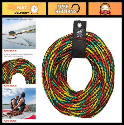 Heavy Duty 1-6 Person Tow Rope for Towable Tubes, UV Resistant, 6000 lb Strength