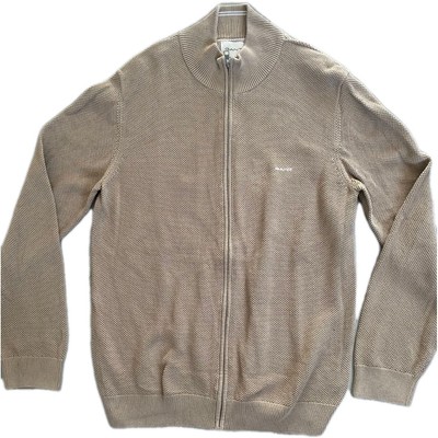 GANT Herren Pullover beige mit Reißverschluss Größe L