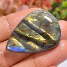 Natural Labradorite 53Ct Pear 35X25X6mm Grey Stone for Ring Loose Gemstone