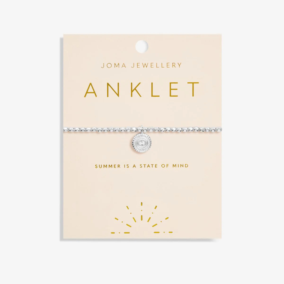 Coin Anklet In Silver Plating By Joma Jewellery