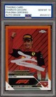 2023 Topps Chrome F1 #166 Charles Leclerc Orange Refractor /25 PSA/DNA AUTO 10