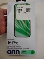 Onn Glass Screen Protector for iPhone 16 Pro Untimate Protection Brand New