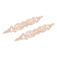 33Cmx6Cm Wood  Decal Stripe Corner Appliques Long Hollow Flower Frame6582