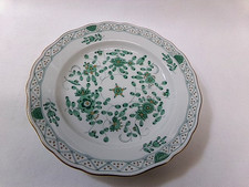 Meissen-Schwertermarke- Ind. grün reich-Neuer Ausschnitt 1  Kuchenteller 1. Wahl