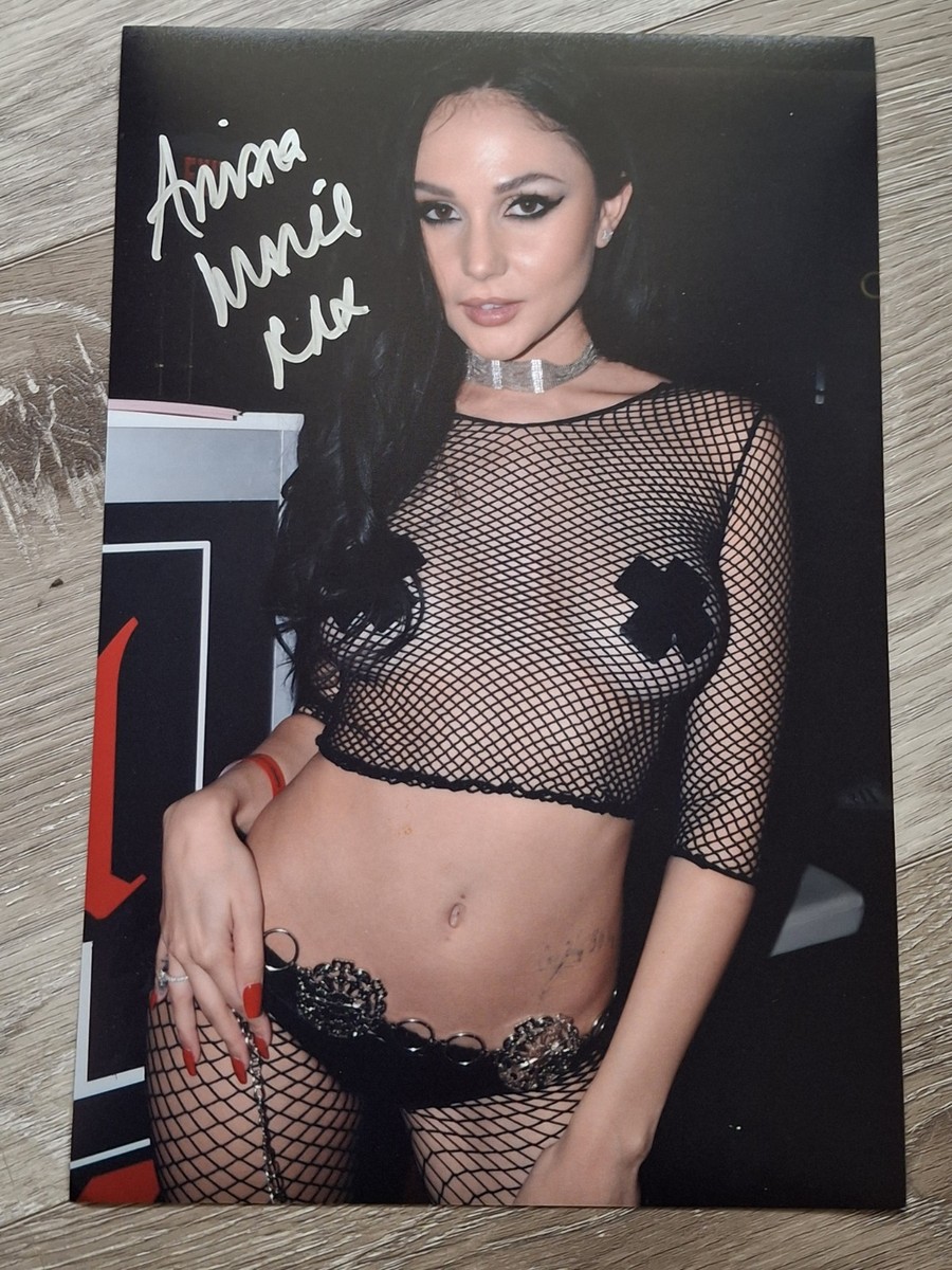 ariana marie red fish net ARIANA MARIE Signed 8x12