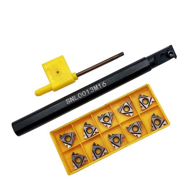GBJ 1/2'' SNL 0013M16 Left Hand Internal Threading Boring Bar with 10pcs 16ER... 
