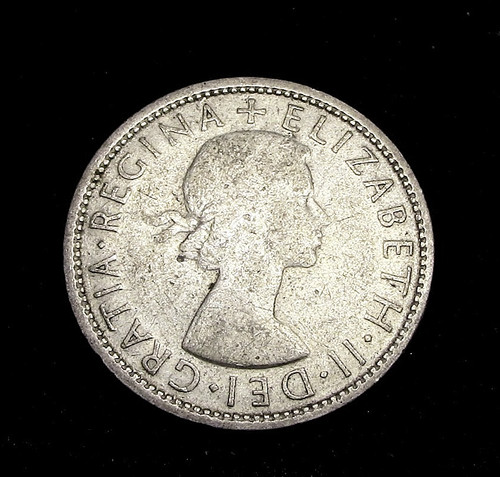 Australia 1953 Sterling Silver Florin