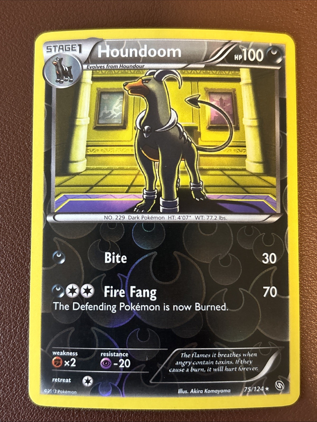 Houndoom 75/124 Dragons Exalted Reverse Holo NM Pokemon Card