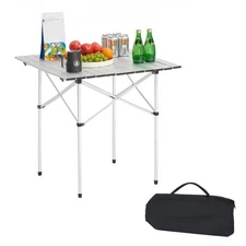 VEVOR Folding Camping Table,Portable Roll Up Side Tables,Small Lightweight Alumi