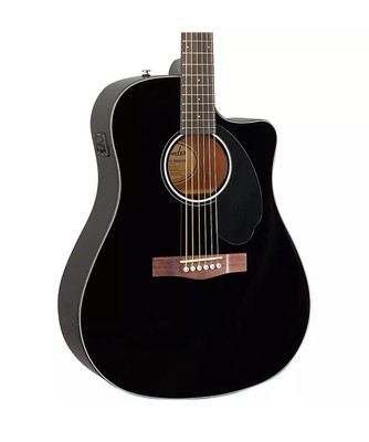 Fender CD-60SCE Dreadnought Acoustic-Electric Guitar Black | eBay
