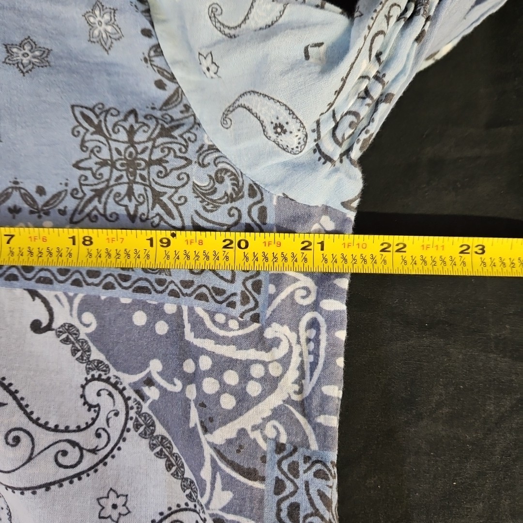 Johnny Was Workshop Blue Patchwork Long Sleeve Bu… - image 7