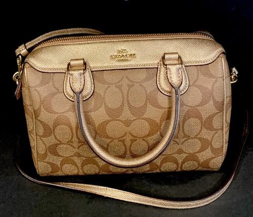 Coach Mini Bennet Satchel F32202 Coach Signature Monogram 9x6.5x5” #G1847-F39588