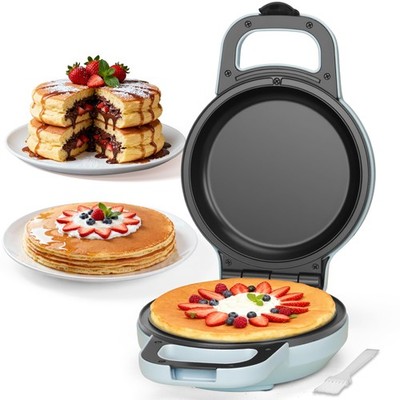 Flip Pancake Maker Machine, Ceramic Coated Pancake Pan for 6.5 Inch Pancakes,...