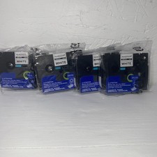 Brother 12mm Label Tape 4pkPFor P-Touch Cube H110 TZ-231 TZe-231 Black on White