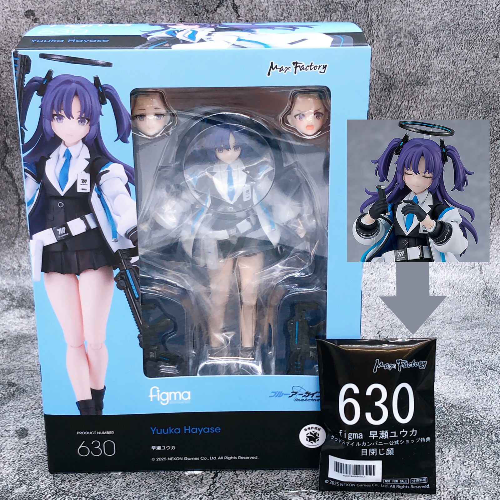 Blue Archive Yuuka Hayase figma 630 with Bonus Parts Action Figure Japan Sealed