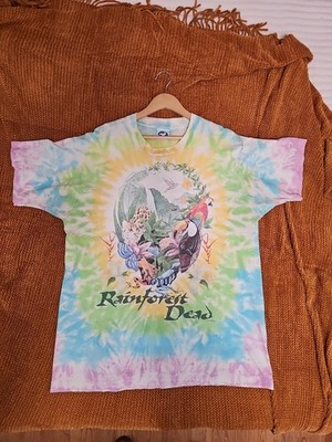 Grateful Dead Rainforest Liquid Blue White Tag Vintage T Shirt EUC Single Stitch