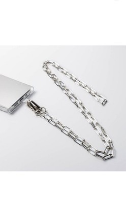 Hello Lux Phone Crossbody Strap - SilverPaper Clip Chain Universal
