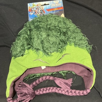 Marvel Kids Avengers Assemble Fleece Incredible Hulk Laplander Hat Winter Beanie