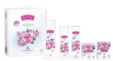 Bulgarian Rose 5 Piece Gift Set with Natural Rose Soap, Rose Body Lotion, Ros...