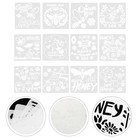 12 Pcs Drawing Stencils Reusable Template Honey Theme Painting Templates