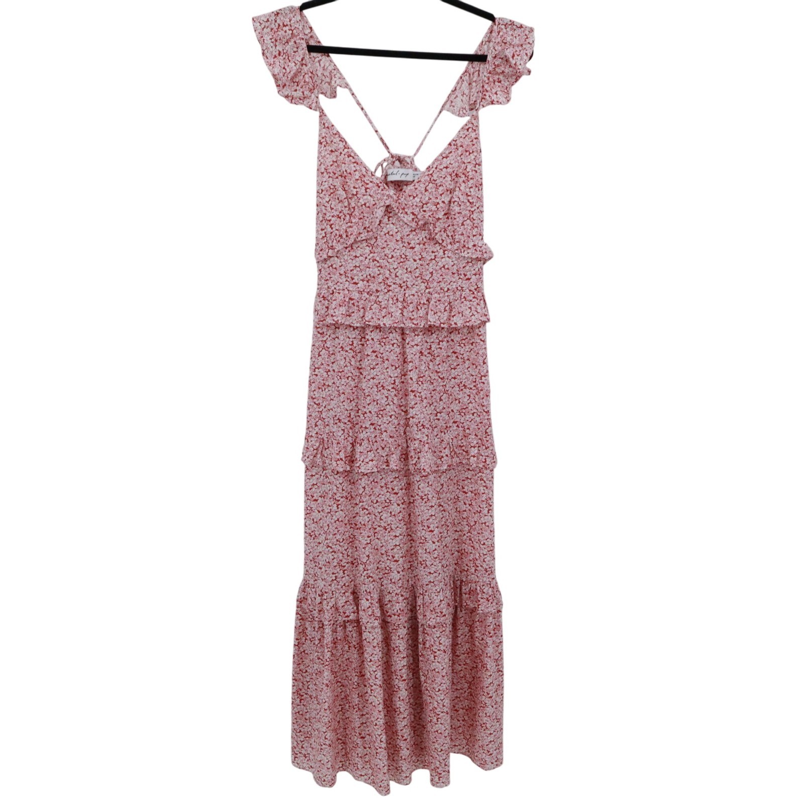 Petal + Pup Maxi Dress Womens 6 Pink Feminine Romantic Boho Whimsical Bloomcore