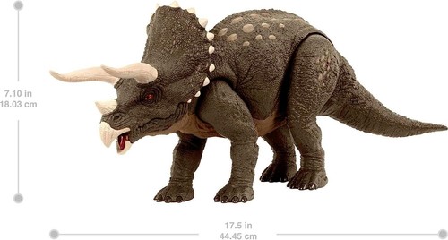 gioco dinosauro jurassic park triceratopo giocattolo per bambino - Foto 3 di 6