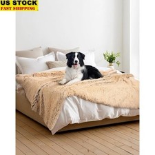Soft Double Sided Fleece Dog Blanket Medium Large Dogs Cozy Travel Cover New