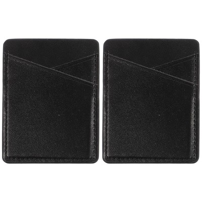 2pcs Telefon zurückkarten Halter PU Leder Handy Hülle 2 Slots Back Wallets
