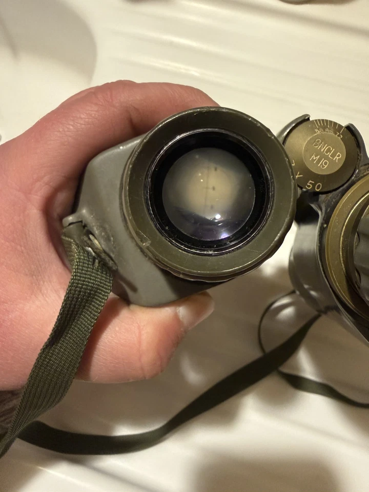 Binoculares de campo militar M19 BNCLR 7x50 Ejército de Estados Unidos Vietnam USMC 1977 Foto 2 de 4