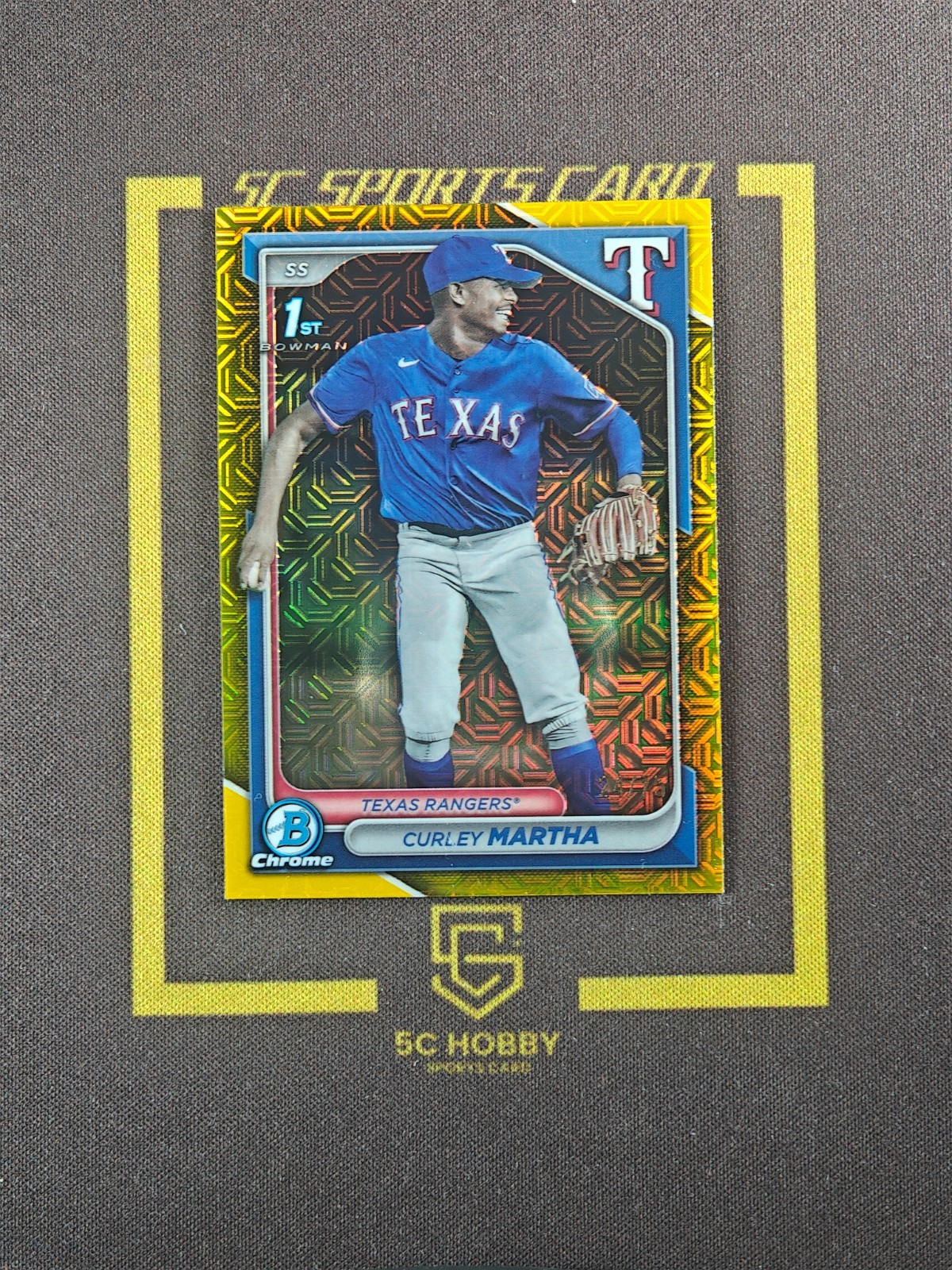 2024 Bowman Chrome 1ST Prospect Yellow Mojo Ref/75 Curley Martha FCS11